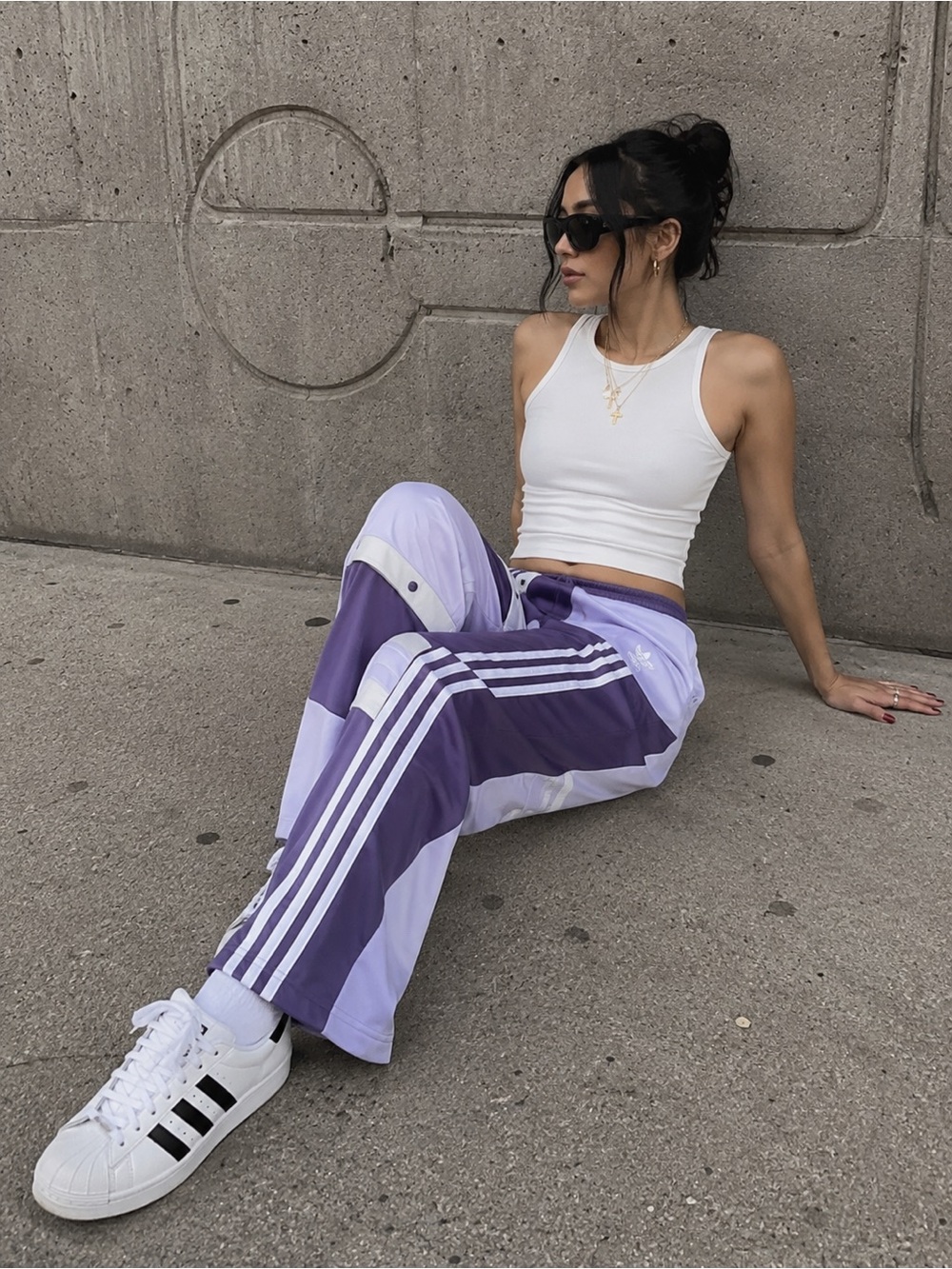 Adidas x Danielle Cathari Patchwork Track Pants Tech Purple | 2XS
